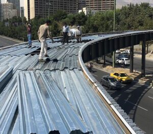 اجرای پل با سقف عرشه فولادی